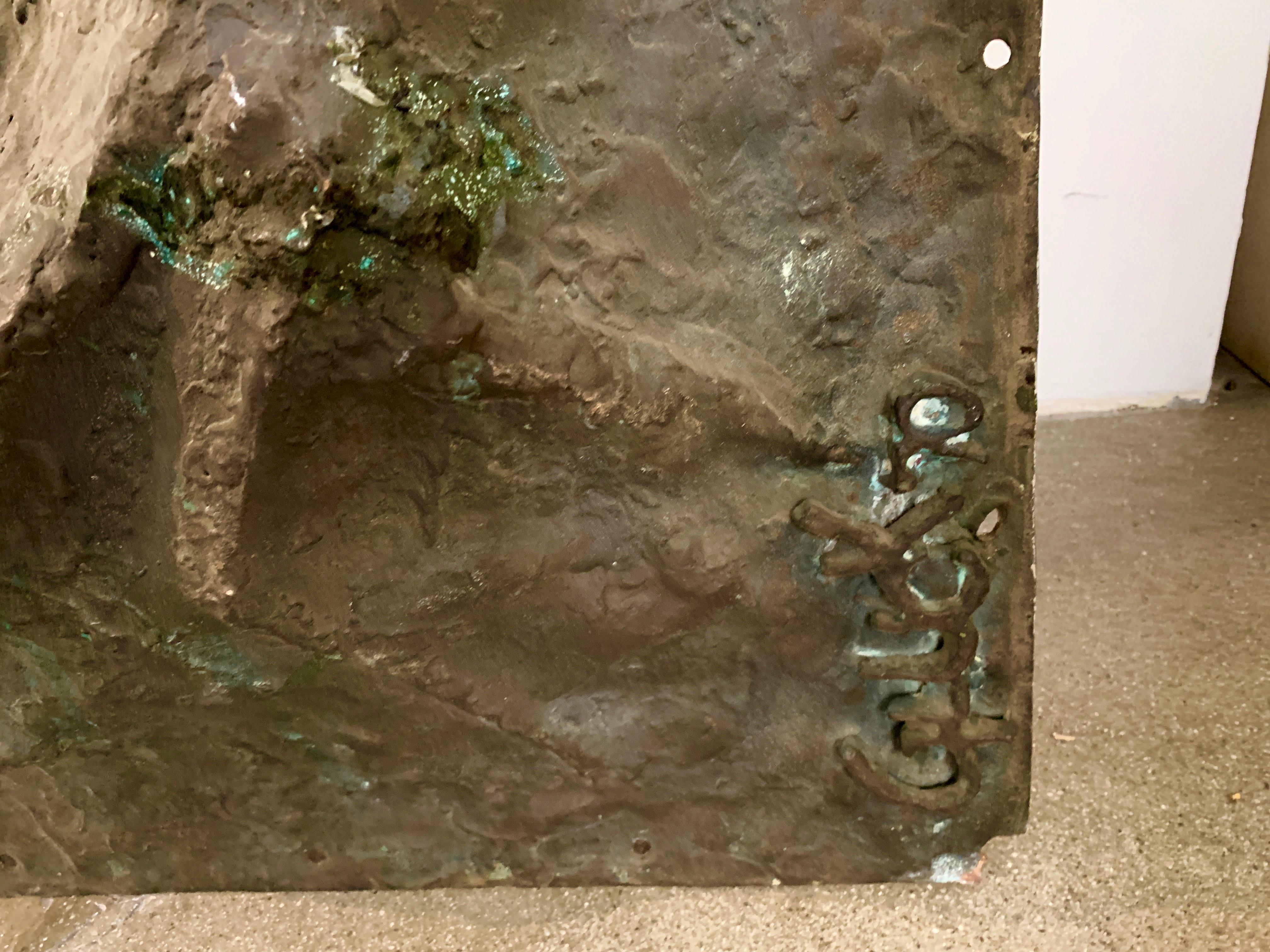 Massive 1970 Daniel Gluck Bronze Panel 1