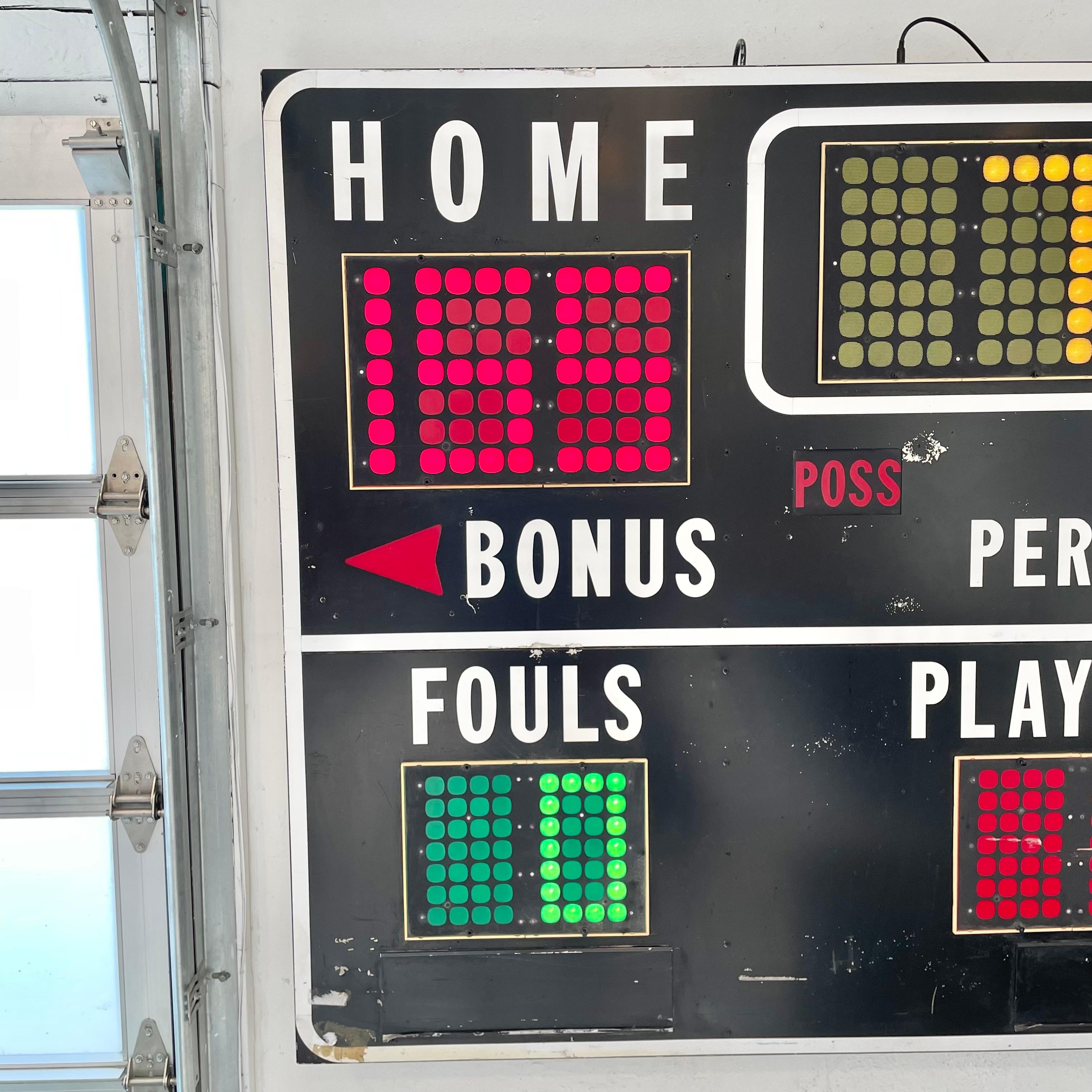 vintage basketball scoreboard