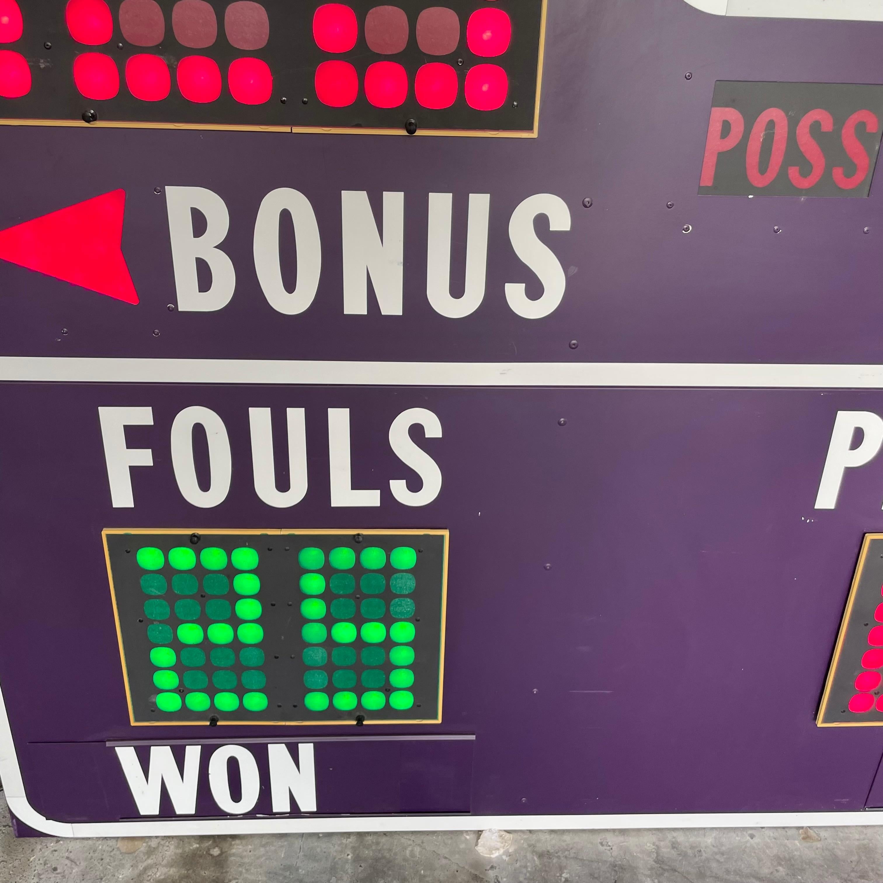 American Massive 1970s Basketball Scoreboard