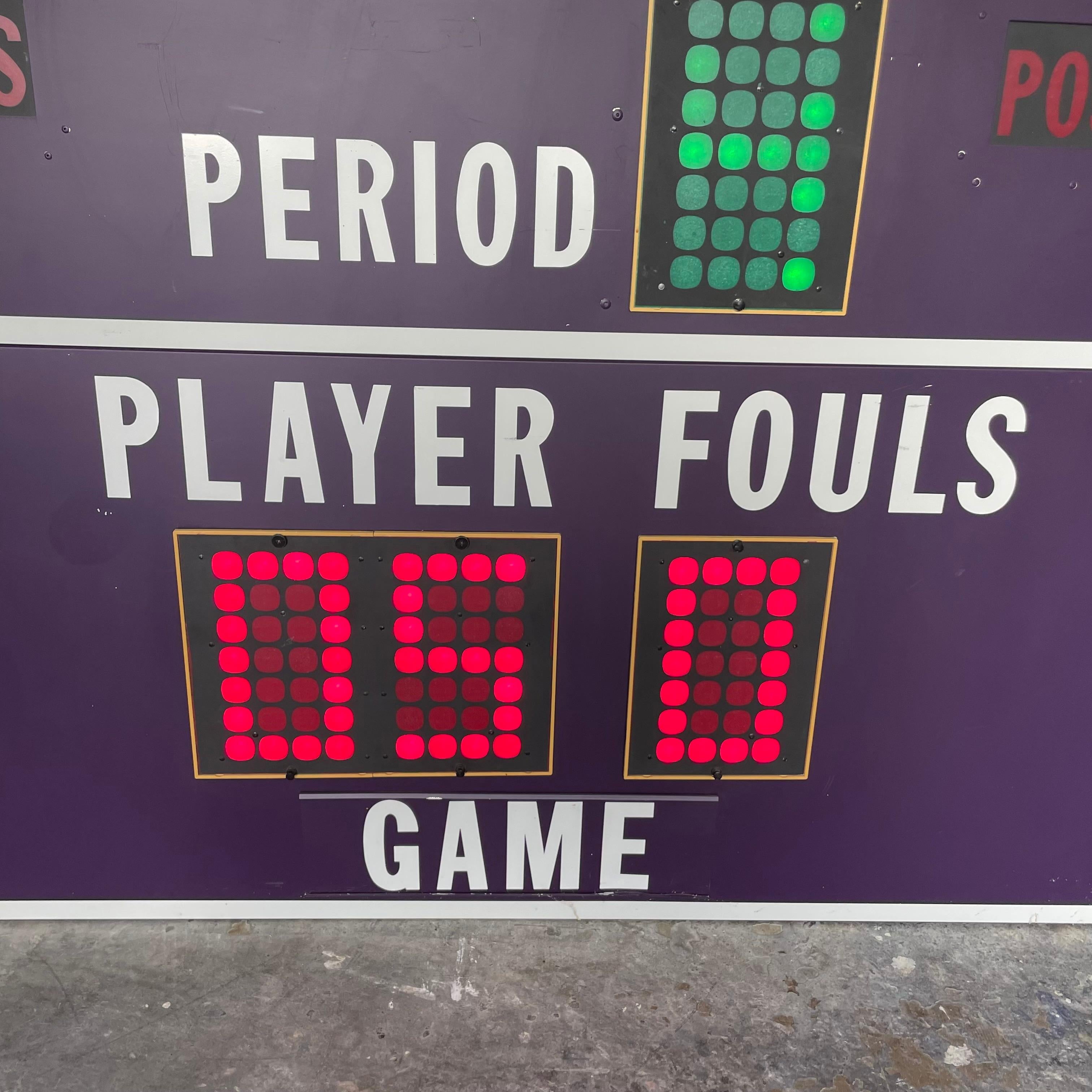 Late 20th Century Massive 1970s Basketball Scoreboard