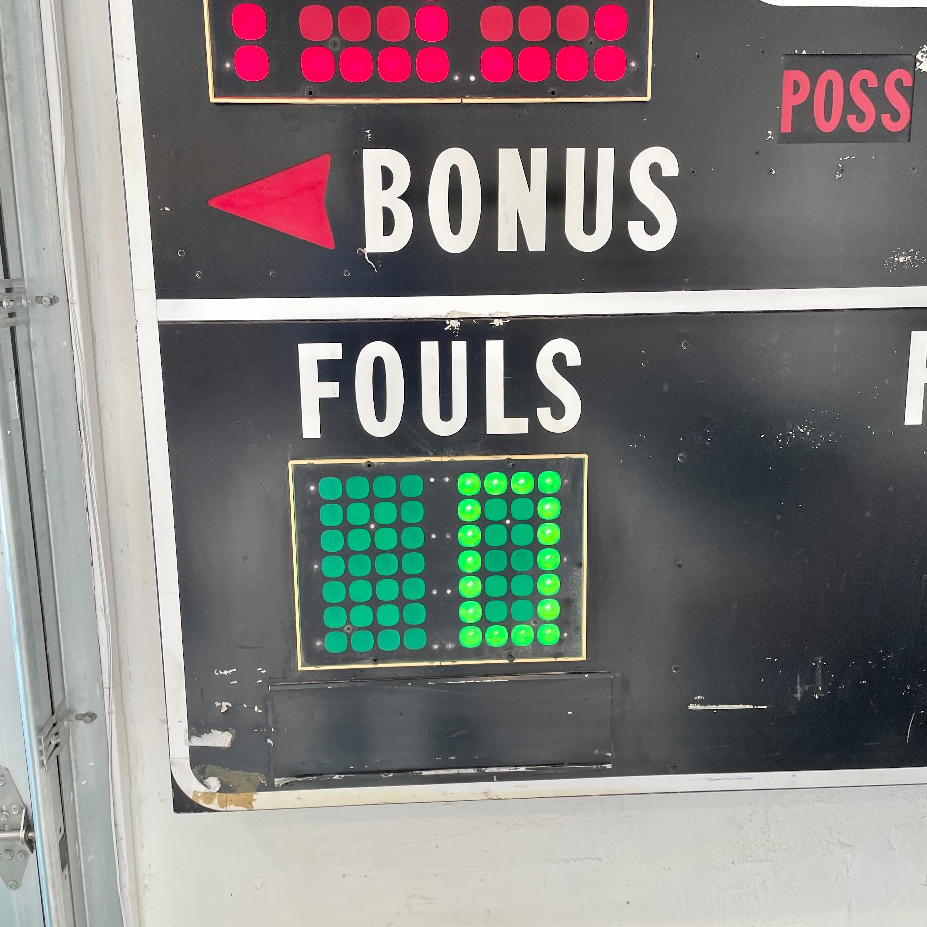 Late 20th Century Massive 1970s Basketball Scoreboard