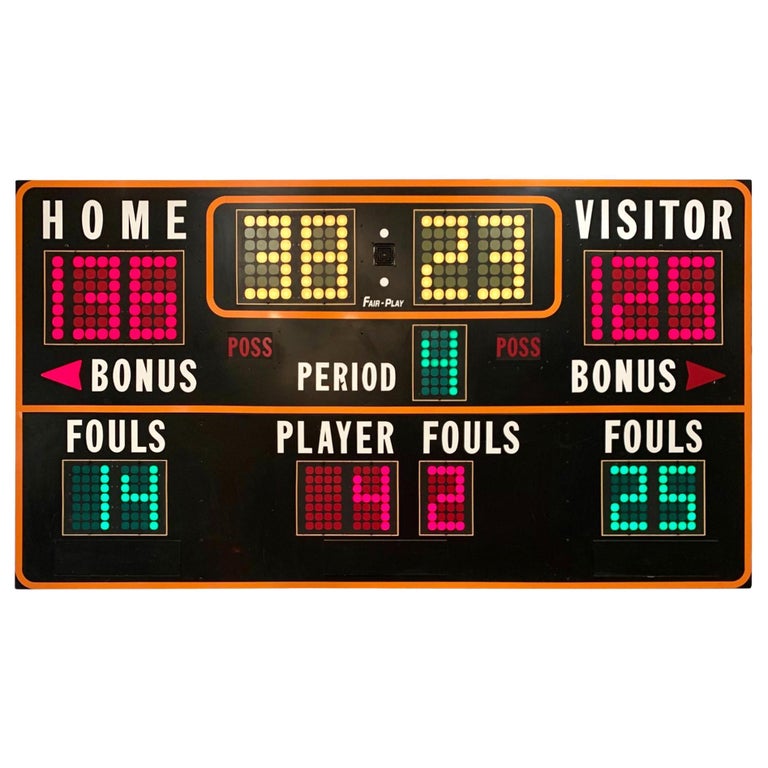 Massive 1970s Basketball Scoreboard at 1stDibs old scoreboard