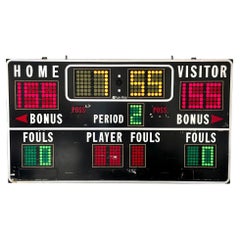 Vintage Massive 1970s Basketball Scoreboard