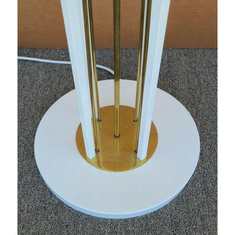 Massive 1970's Reggiani Italian Style Torchiere Floor Lamps, A Pair In Good Condition For Sale In Lake Worth, FL