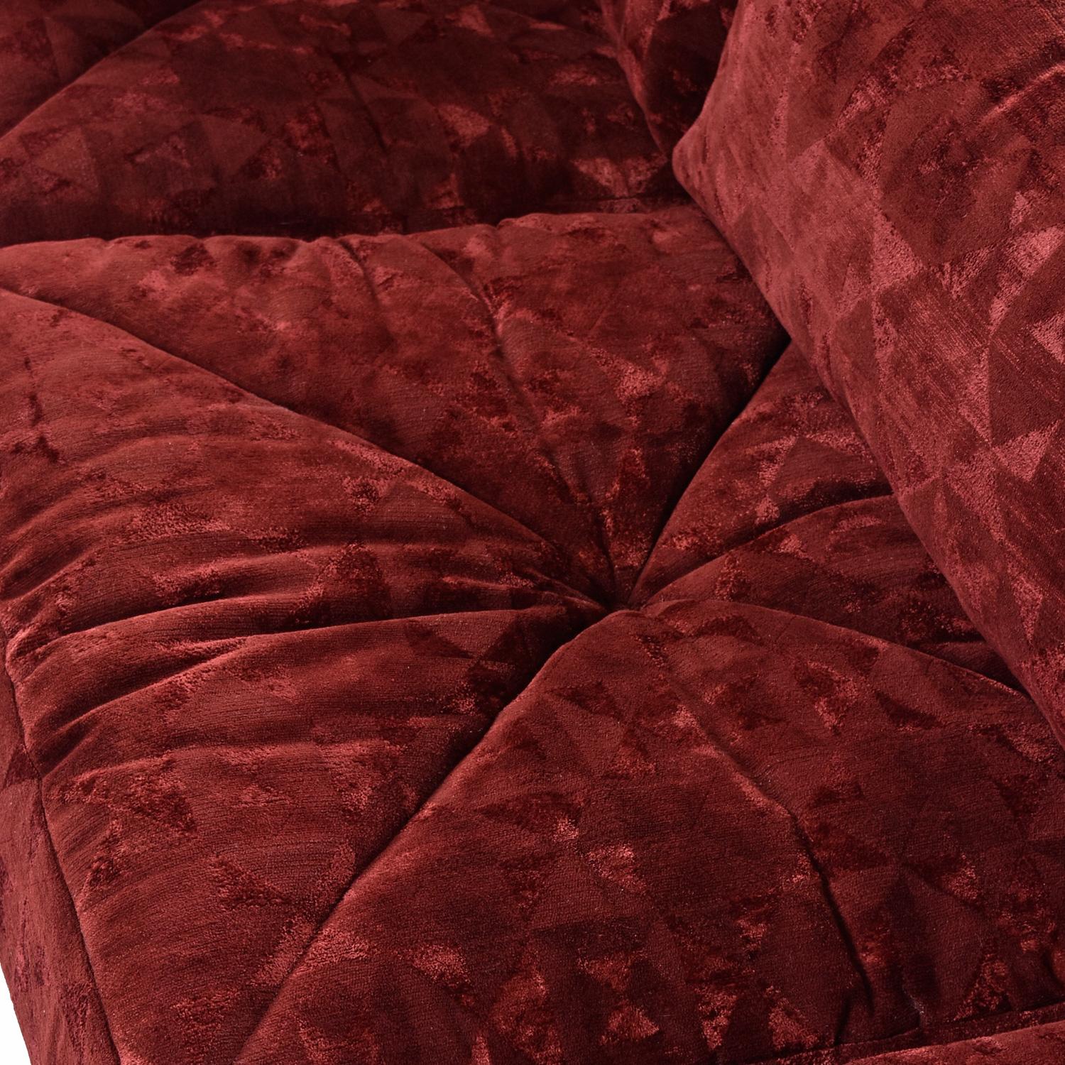 Massive 1970's Velvet Sectional Sofa Seating Group by Aven Rich 11