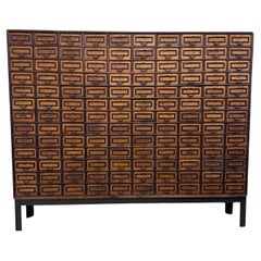 Vintage Massive 19th C. European Apothecary Cabinet, 130 Individual Drawers