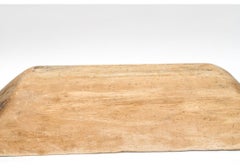 Massive 19th C. Hand-Carved Wood Dough Bowl