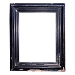 Massive 19th Century Black Painted Wood Frame