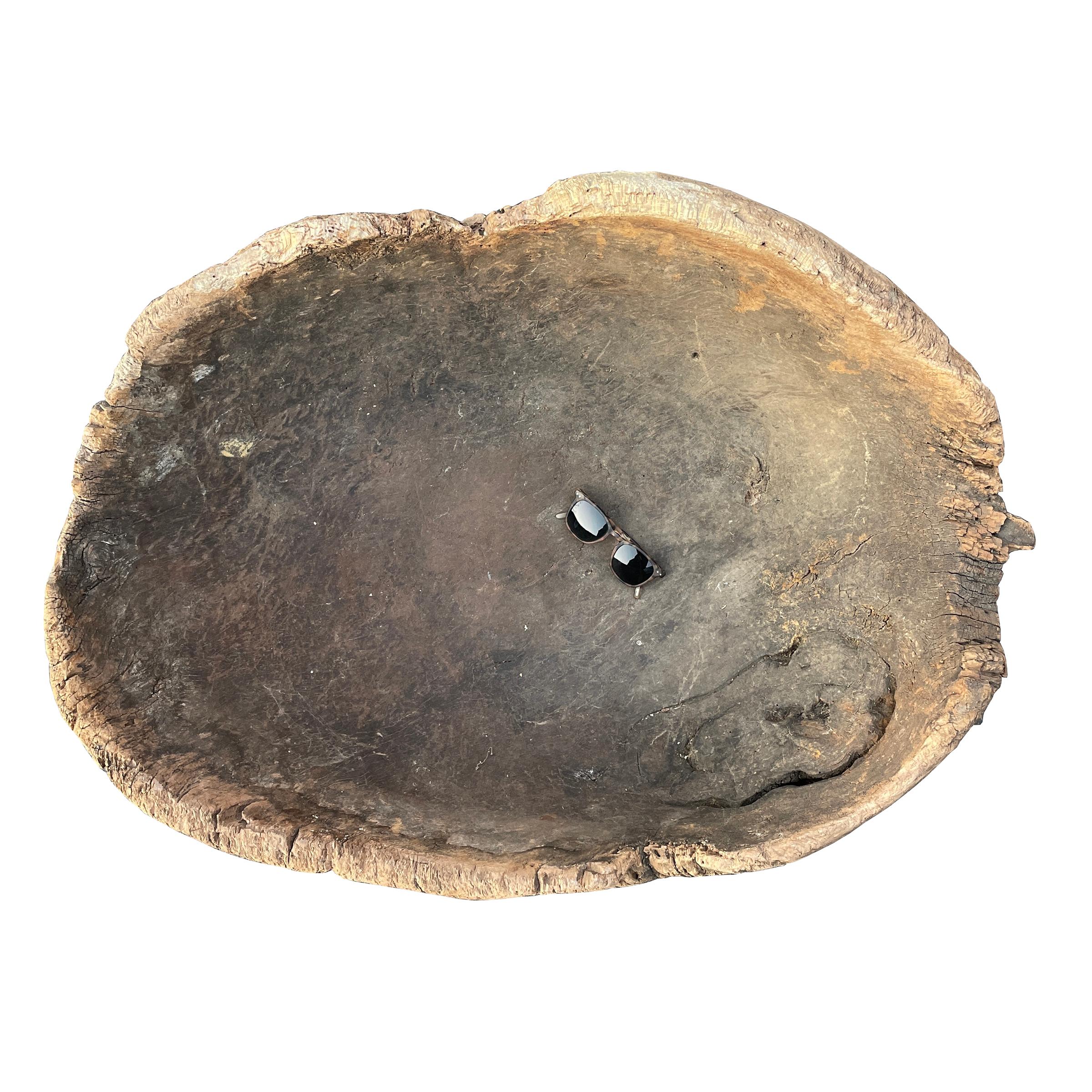 Massive 19th Century Burl Wood Bowl 7