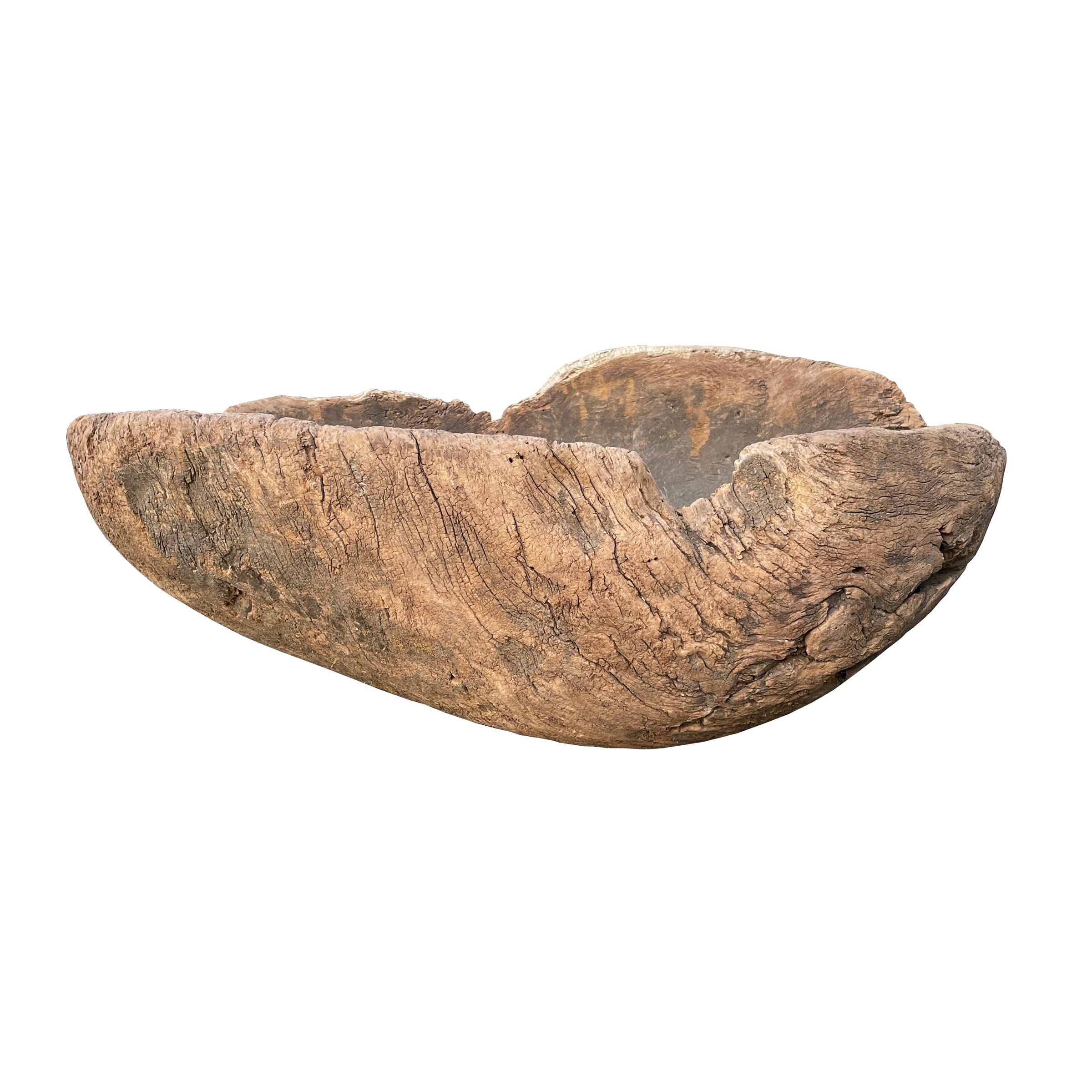 Massive 19th Century Burl Wood Bowl In Good Condition In Chicago, IL