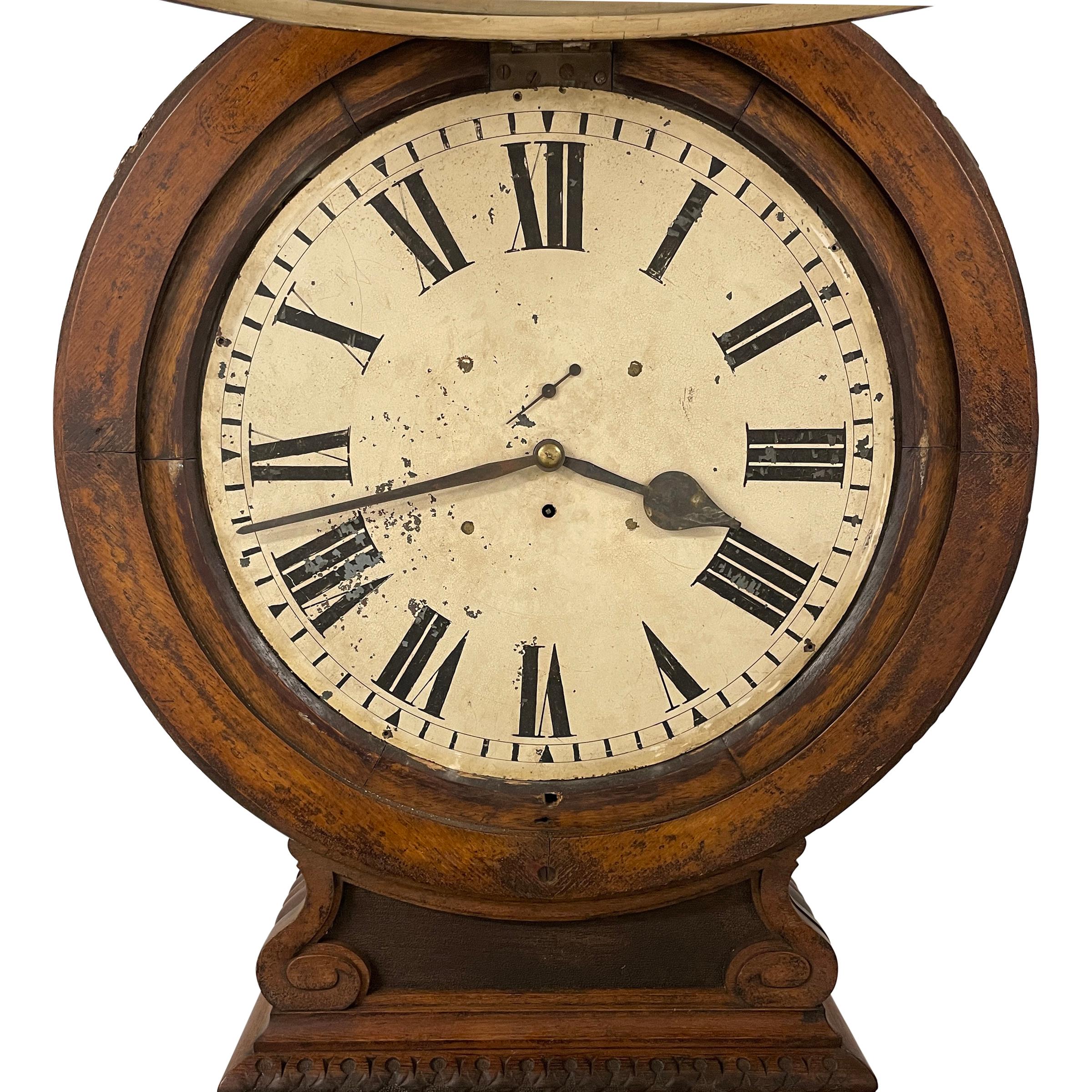 Massive 19th Century English Railroad Station Clock 2