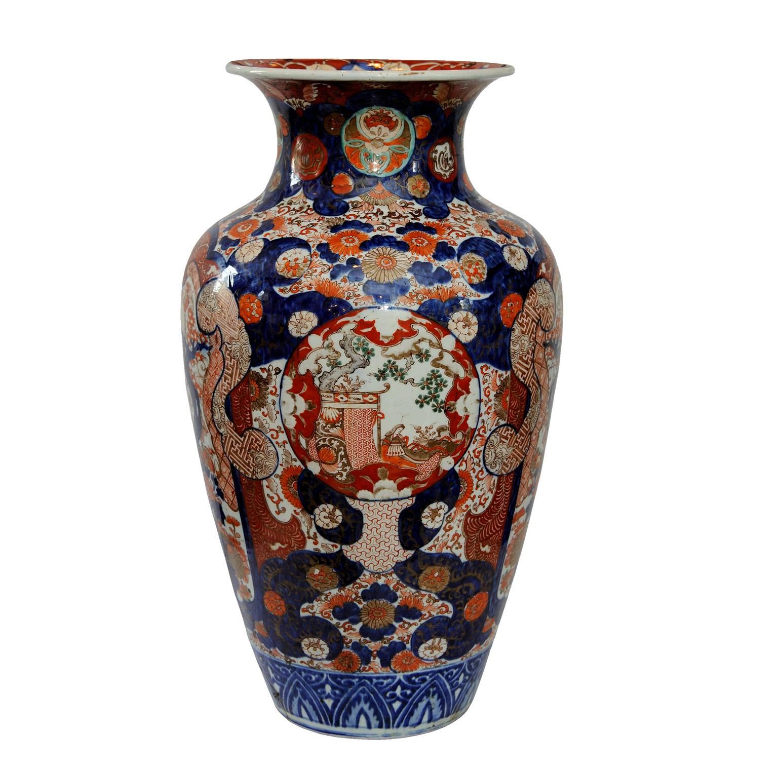 Massive 19th Century Japanese Imari Vase, circa 1840 For Sale