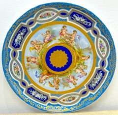 Massive 19th Century Sèvres Porcelain 'Labors of Cupid' Circular Tray