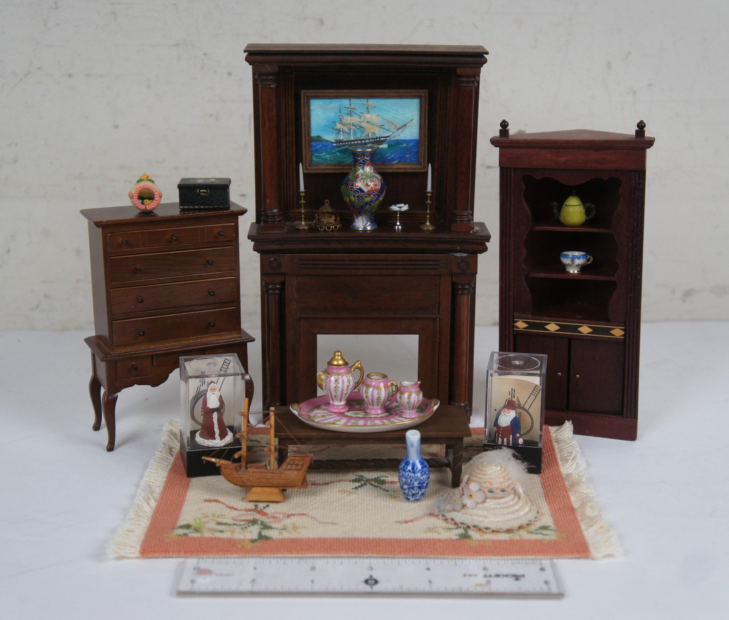 Massive 300+ Pc Lot Vintage Dollhouse Miniature Möbel Spielzeug Zubehör im Angebot 5