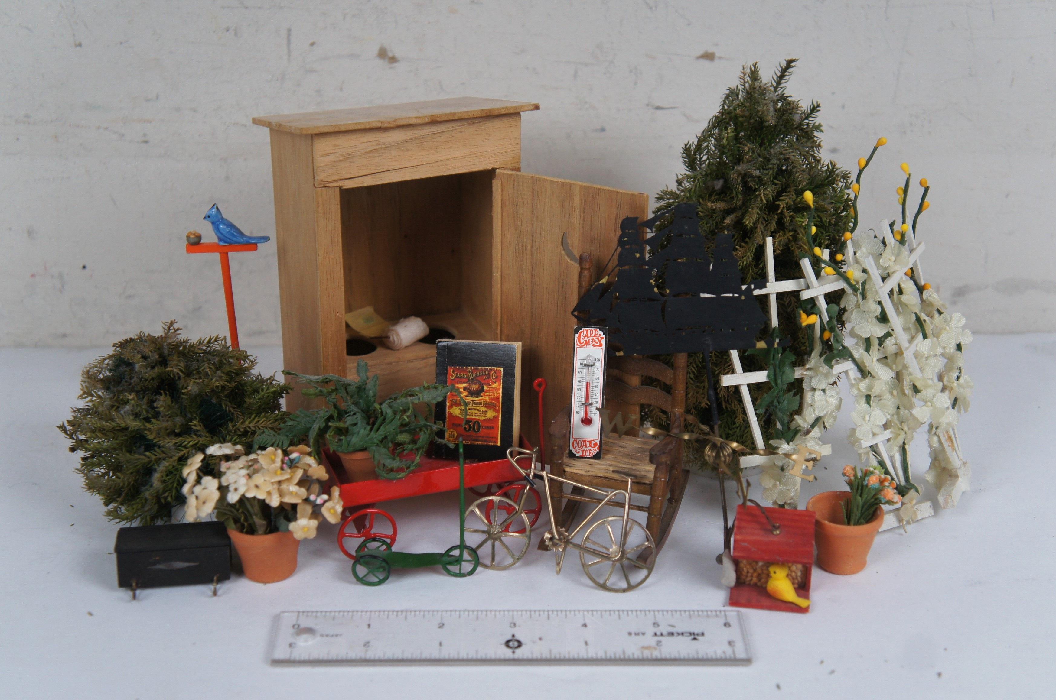 Massive 300+ Pc Lot Vintage Dollhouse Miniature Möbel Spielzeug Zubehör im Angebot 4