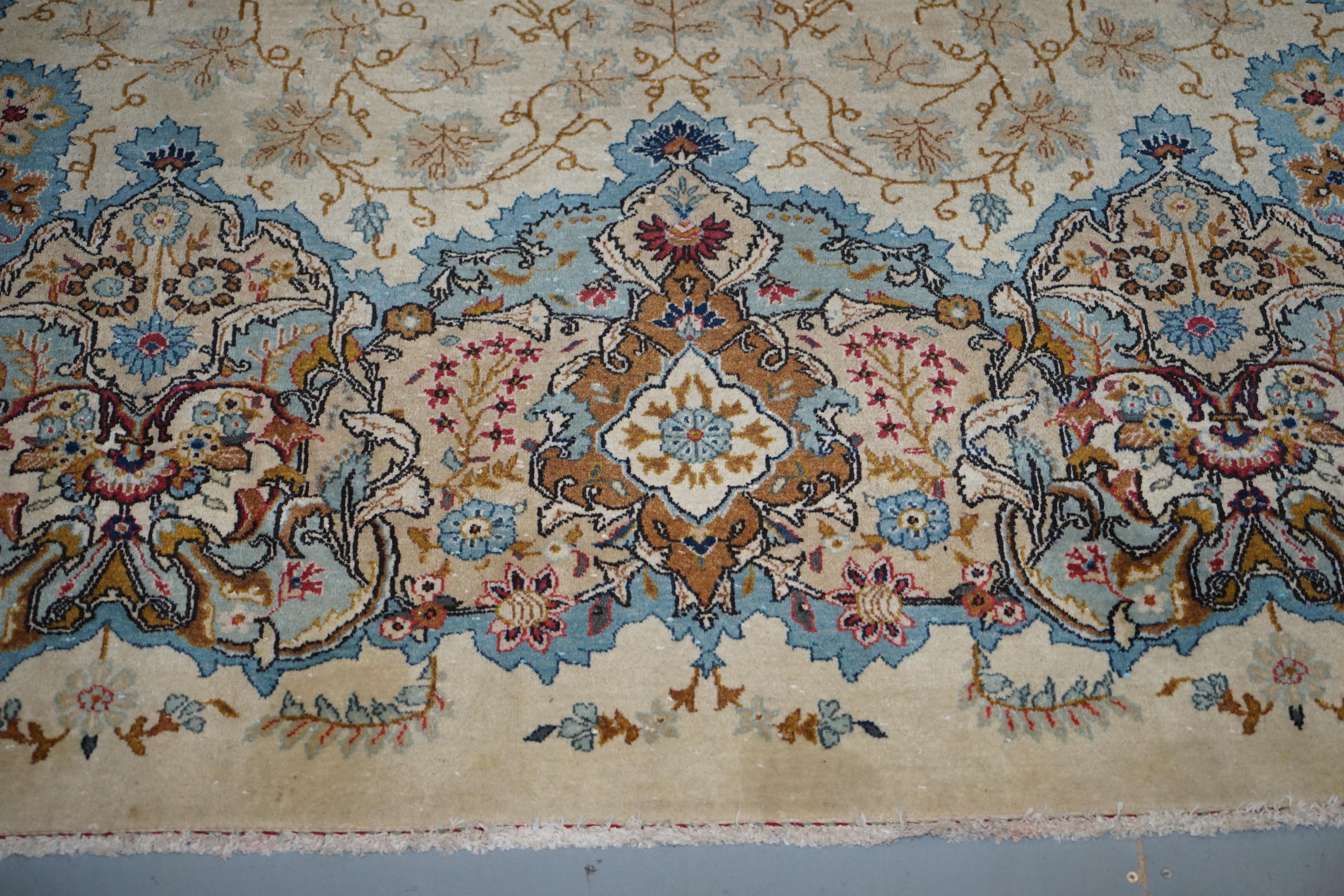 Massive Central Persian Royal Kashan Carpet Rug Pendant Medallion 5