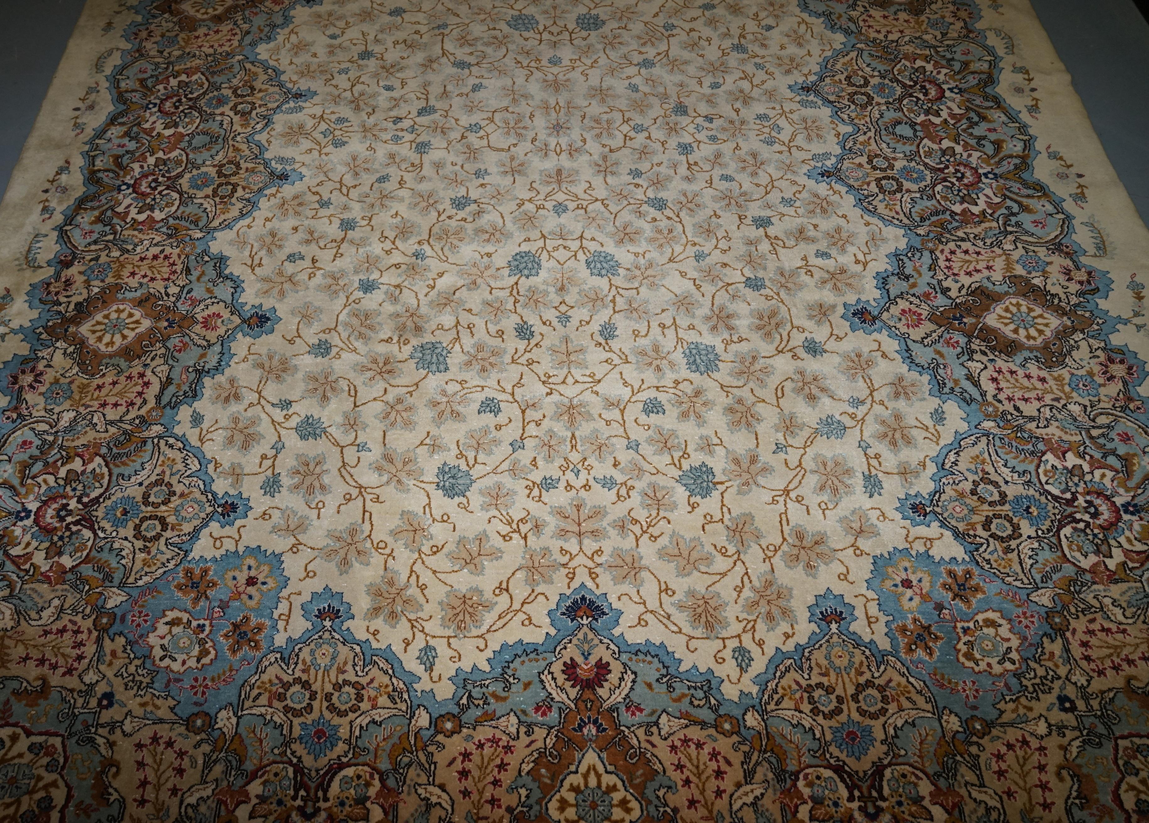 Massive Central Persian Royal Kashan Carpet Rug Pendant Medallion 7