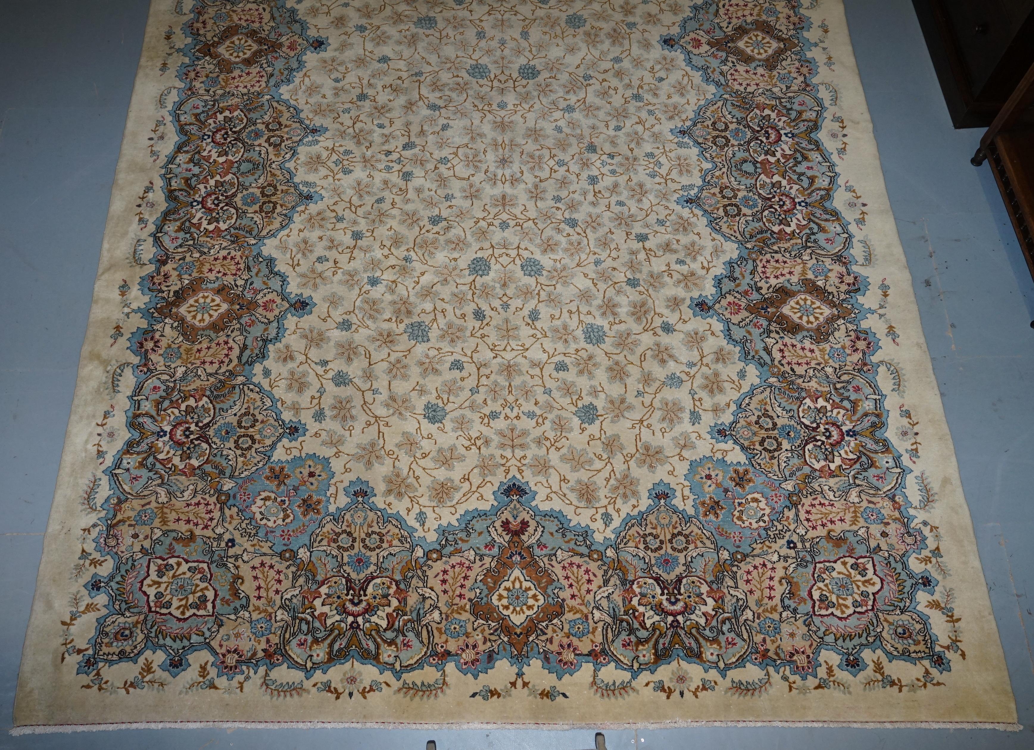 Asian Massive Central Persian Royal Kashan Carpet Rug Pendant Medallion
