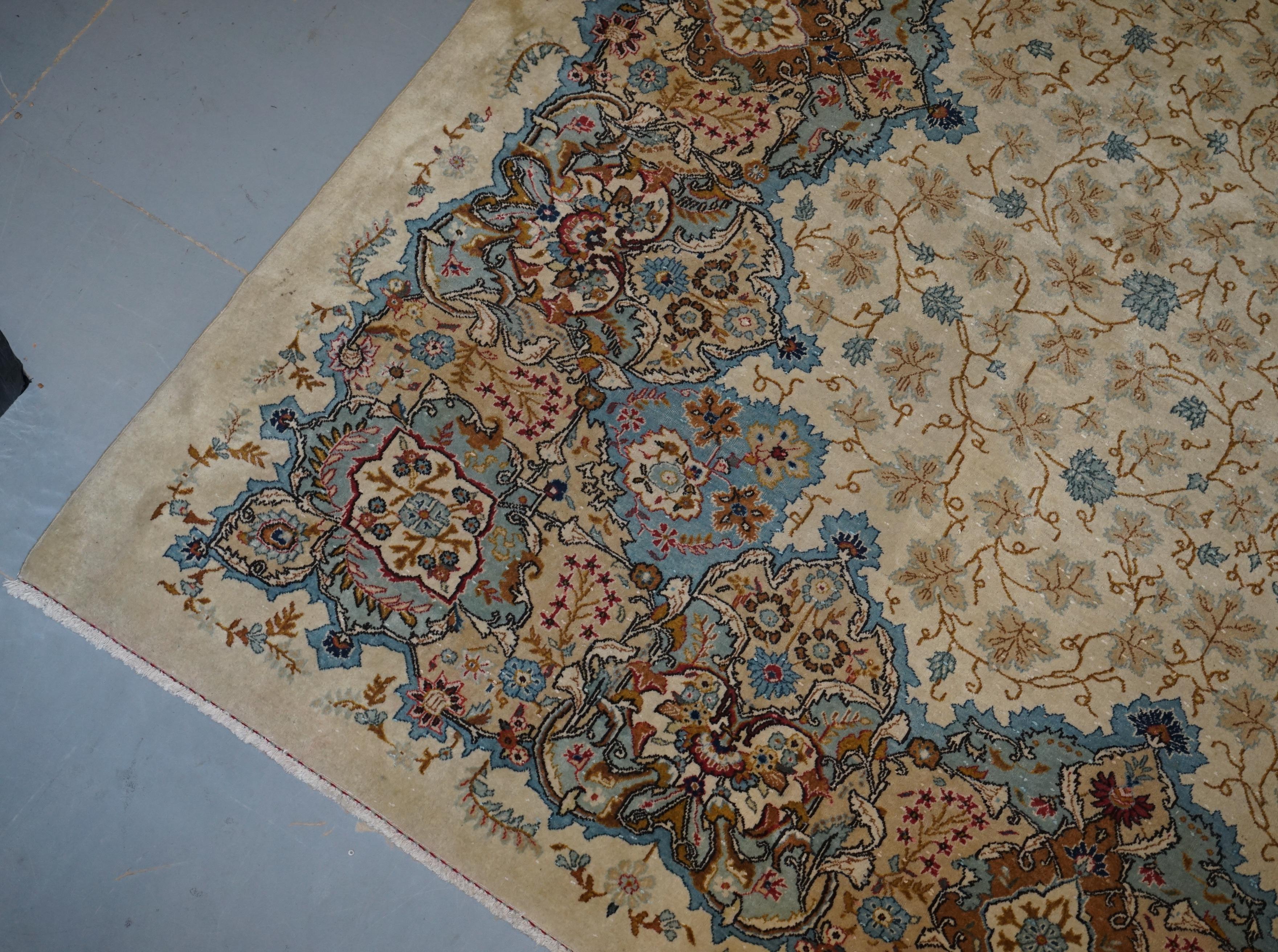 Massive Central Persian Royal Kashan Carpet Rug Pendant Medallion 1