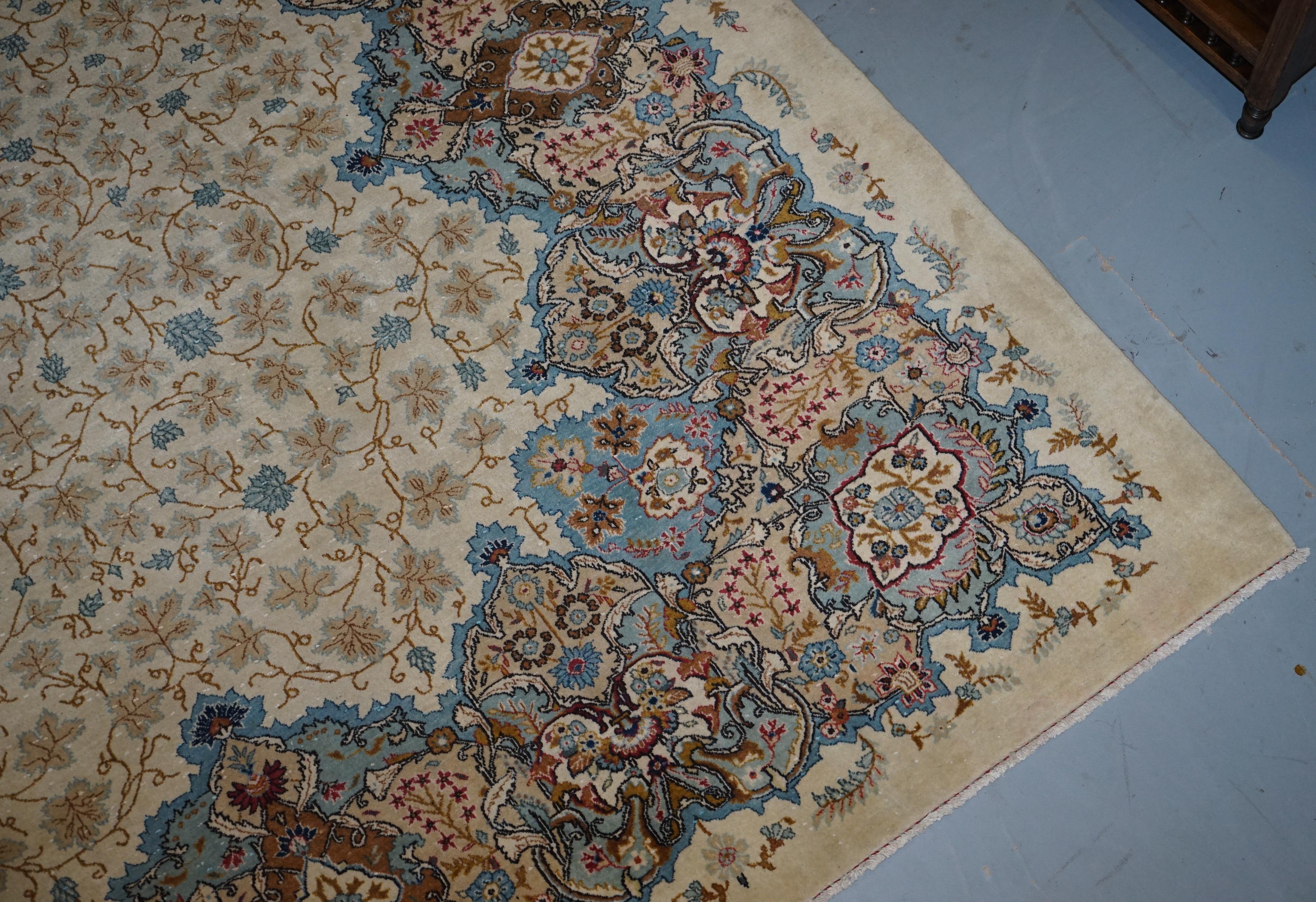 Massive Central Persian Royal Kashan Carpet Rug Pendant Medallion 2