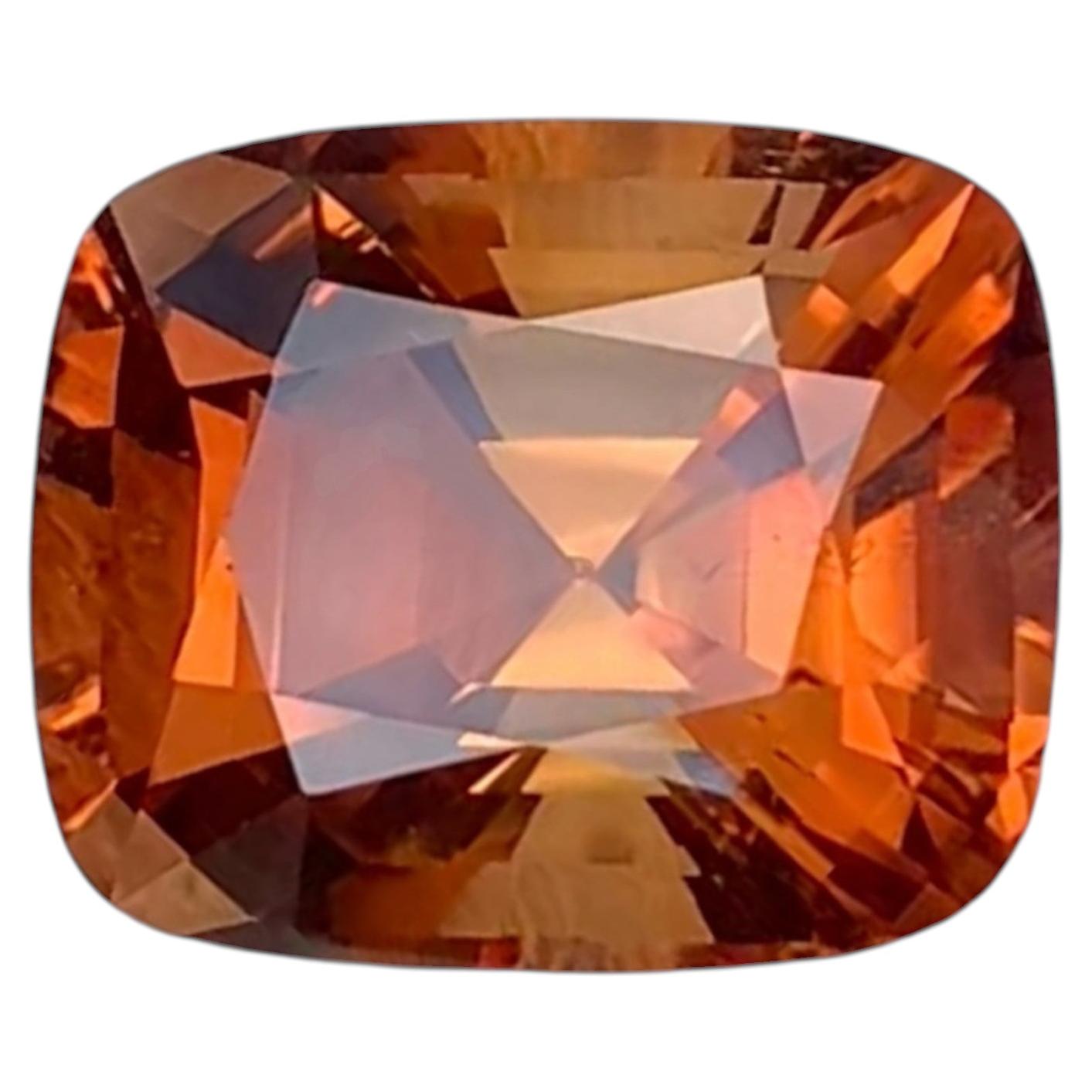 Massive 55,60 Karat Imperial Orange Natural Topas Cushion Cut Lose Edelstein im Angebot