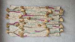 MASSIVE 6FT 1980s Woven Fiber Art Wall Hanging
