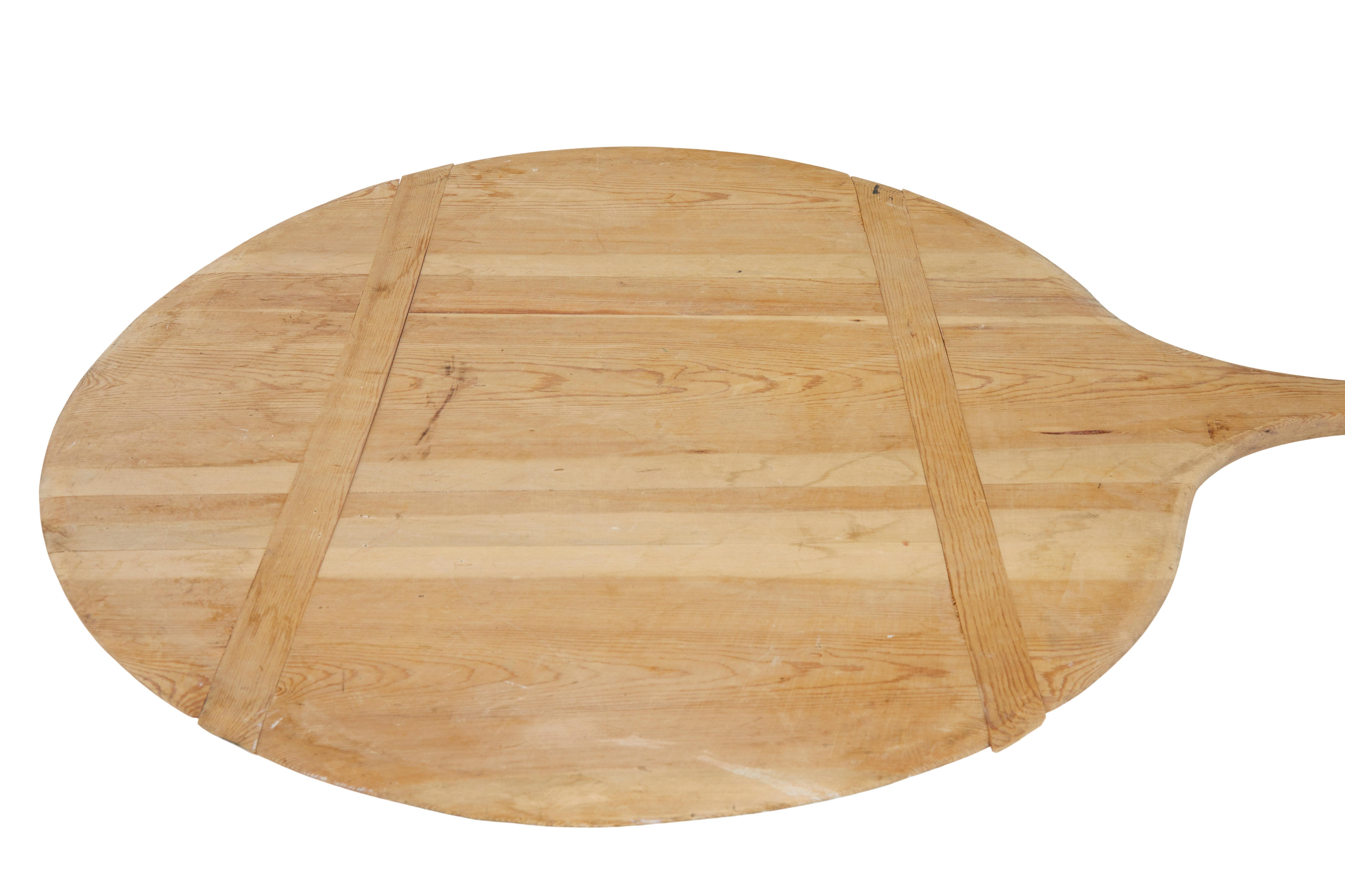 Massive 7 foot 19th century Scandinavian pine dough board In Good Condition For Sale In Debenham, Suffolk