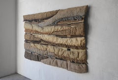 MASSIVE 7FT 1970s Woven Fiber Art Wall Hanging by Ken Weaver