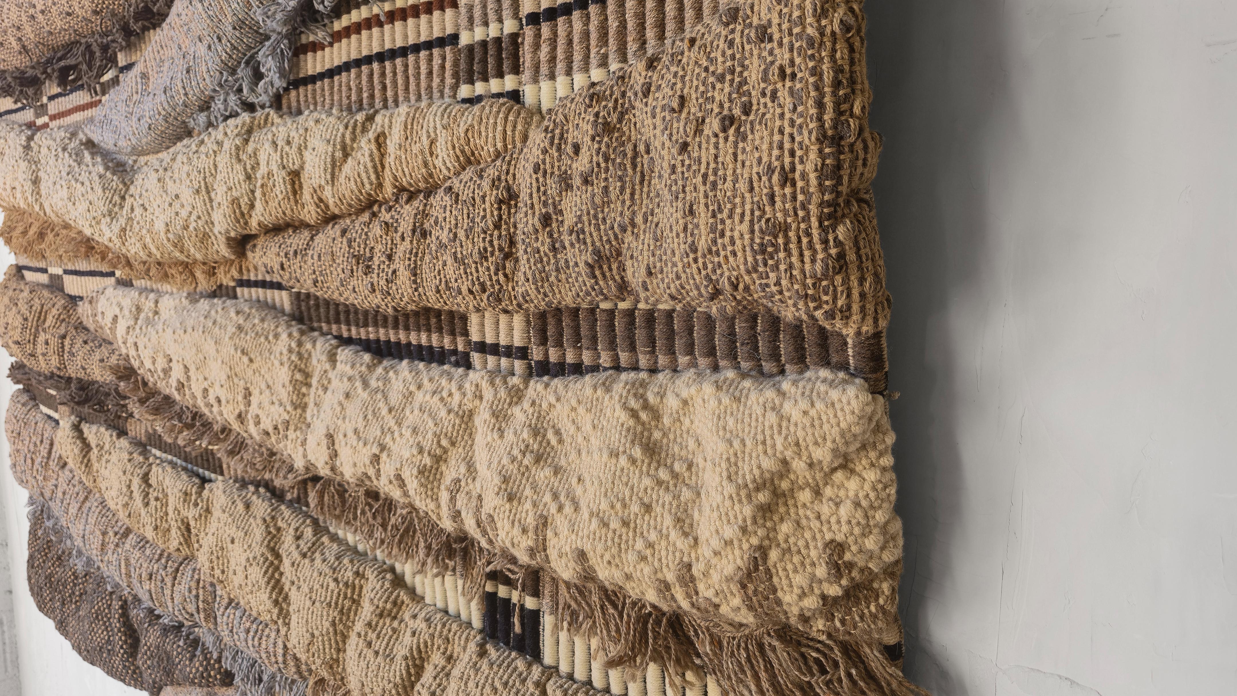 MASSIVE 7FT 1970er Jahre gewebte Faser Kunst Wandbehang von Ken Weaver im Angebot 2