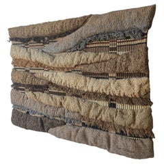 MASSIVE 7FT 1970s Woven Fiber Art Wall Hanging by Ken Weaver