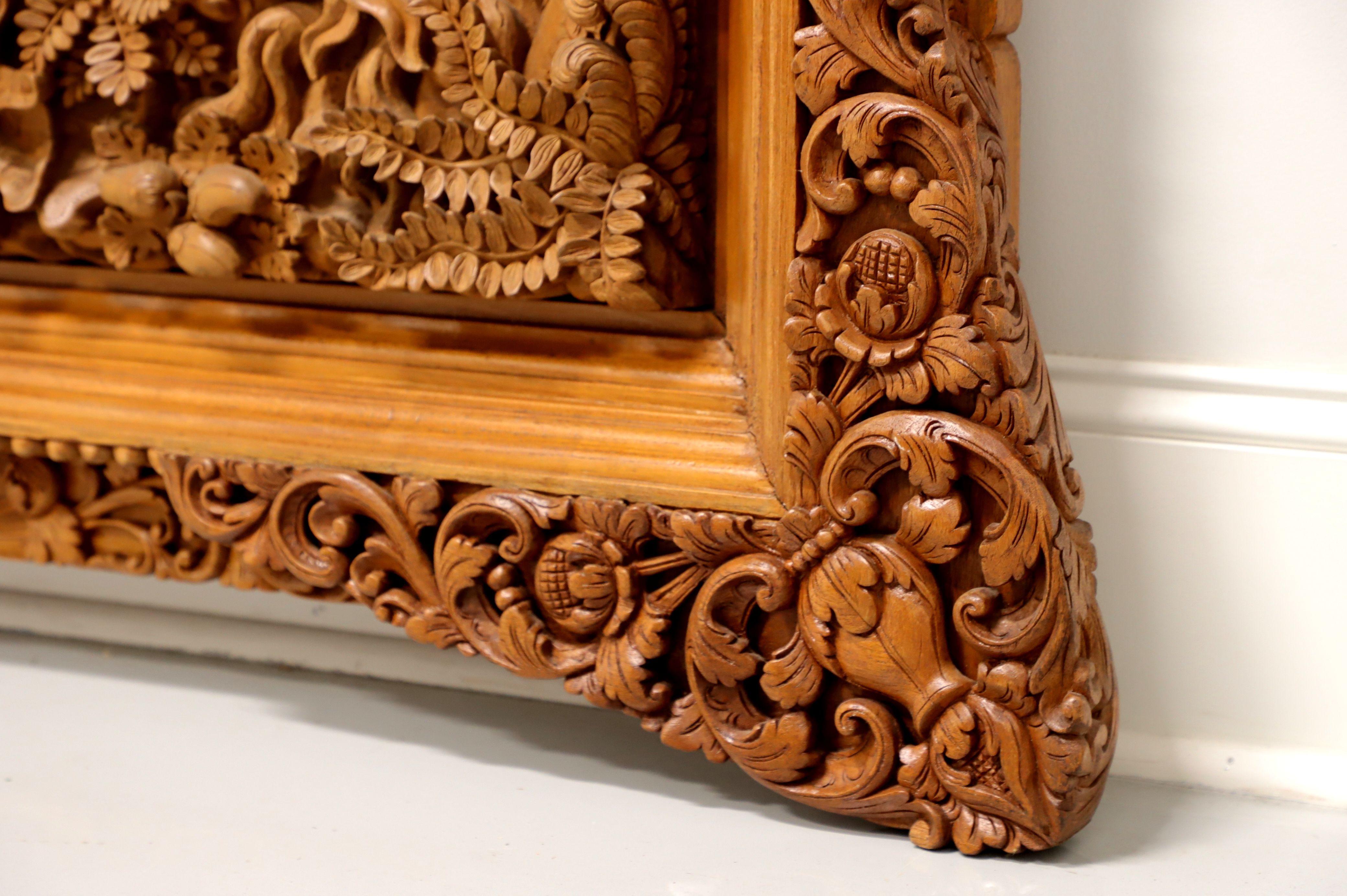 Massive Mid 20th Century Balinese Teak Carved Panel Art 9