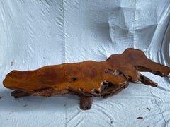 Massive California Redwood Coffee Table from Carmel Gallery, 1972