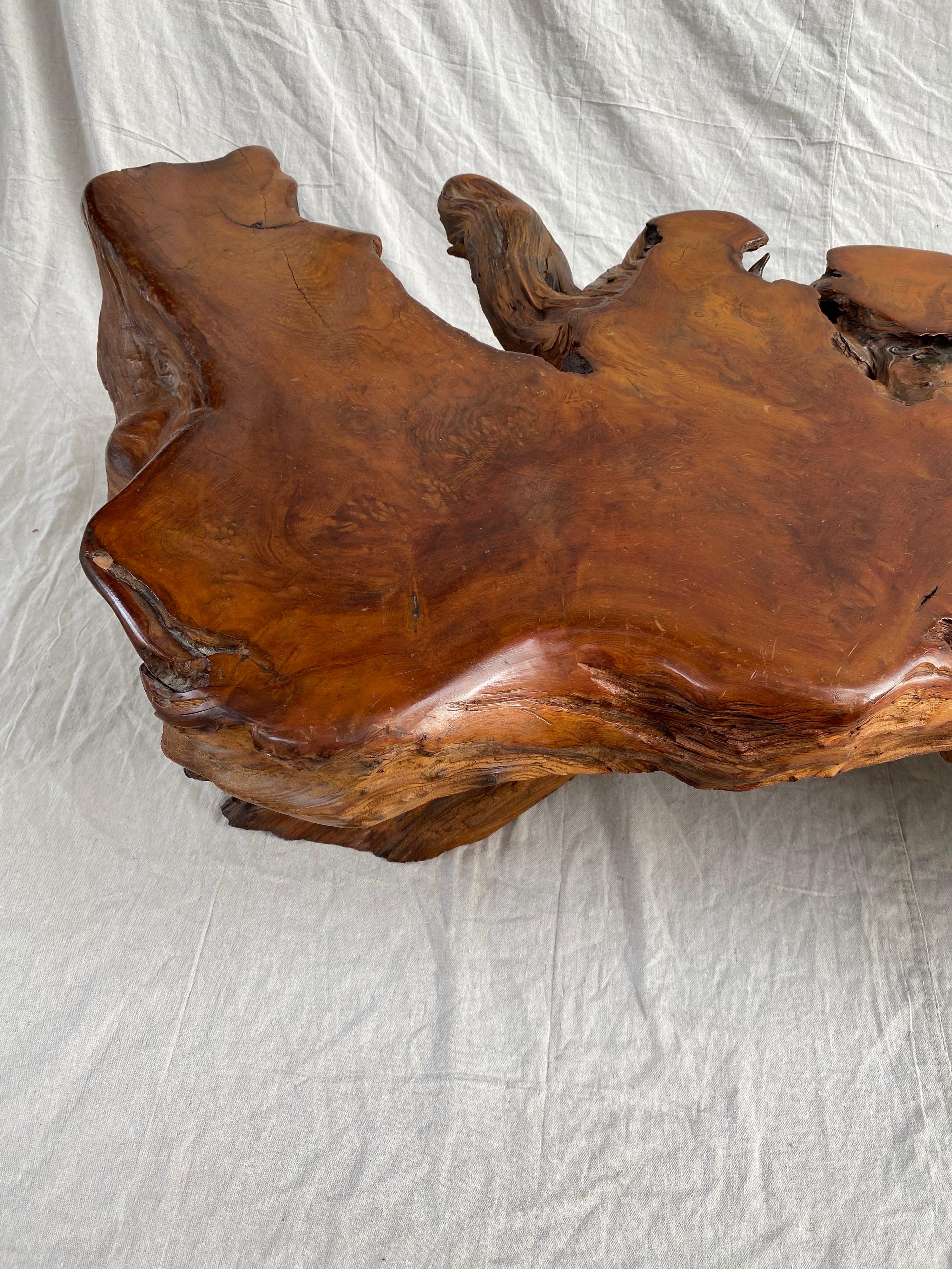 Massive California Redwood Coffee Table from Carmel Gallery, 1972 2