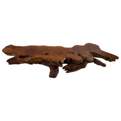 Vintage Massive California Redwood Coffee Table from Carmel Gallery, 1972