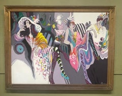 Massive Acrylic on Canvas Original Painting "Le Couer Libre" by Isaac Maimon