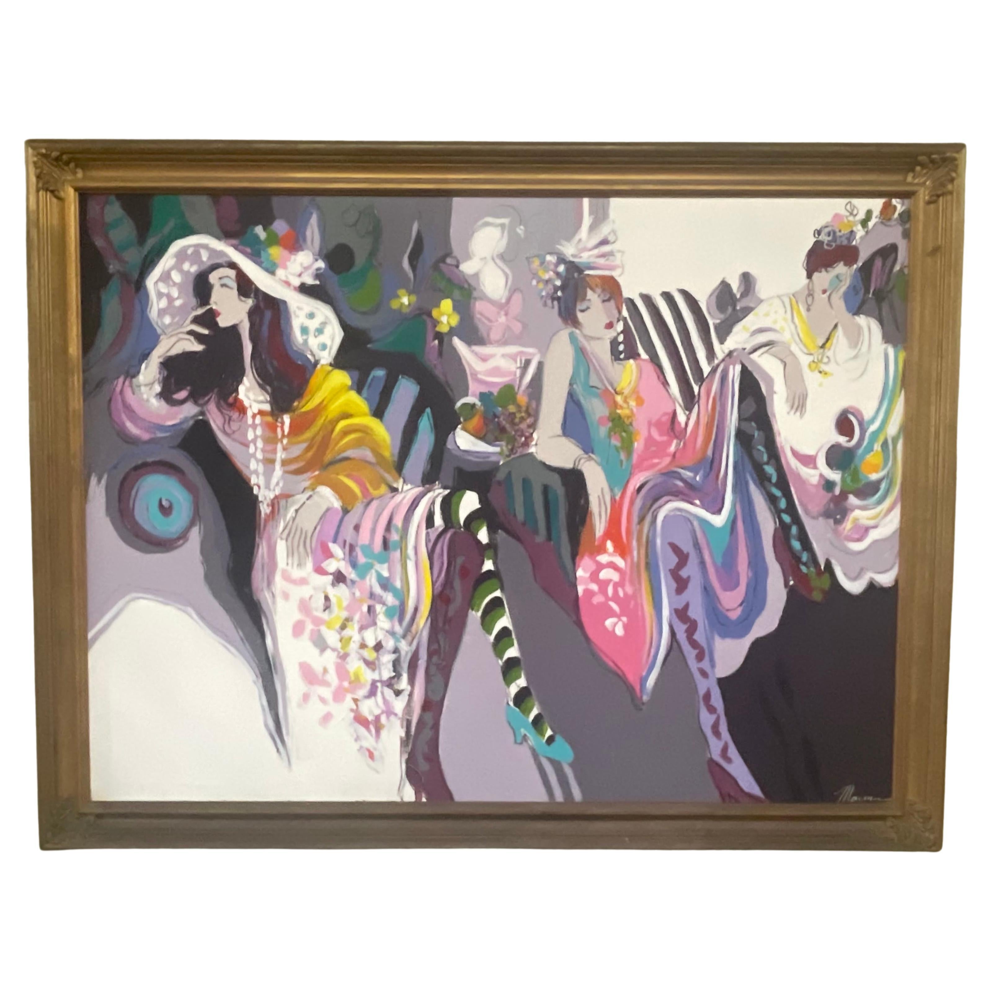 Massive Acrylic on Canvas Original Painting "Le Couer Libre" by Isaac Maimon For Sale