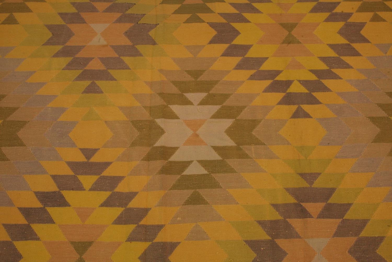 Indian Dhurrie Rug Flat-weave For Sale