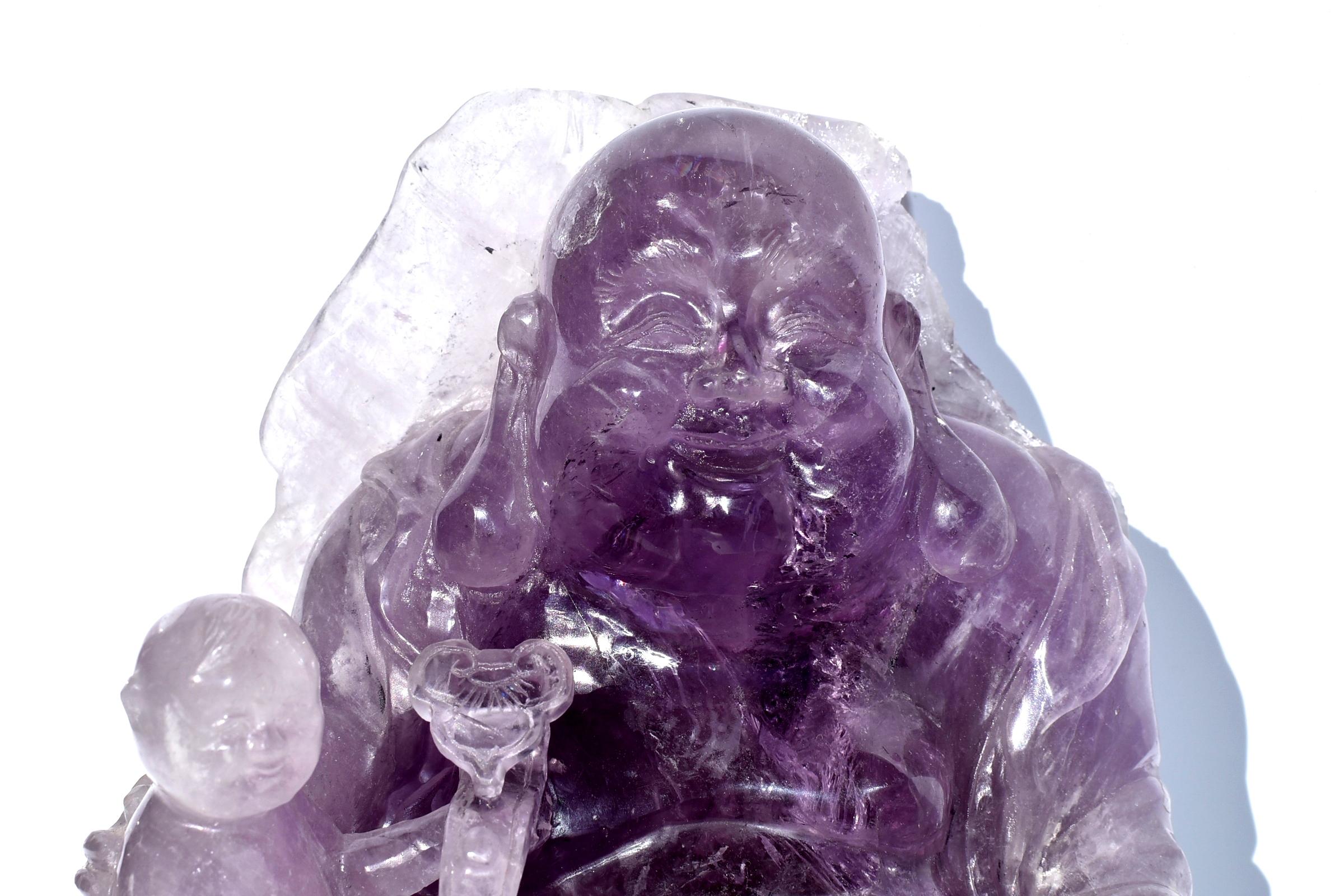 amethyst buddha statue