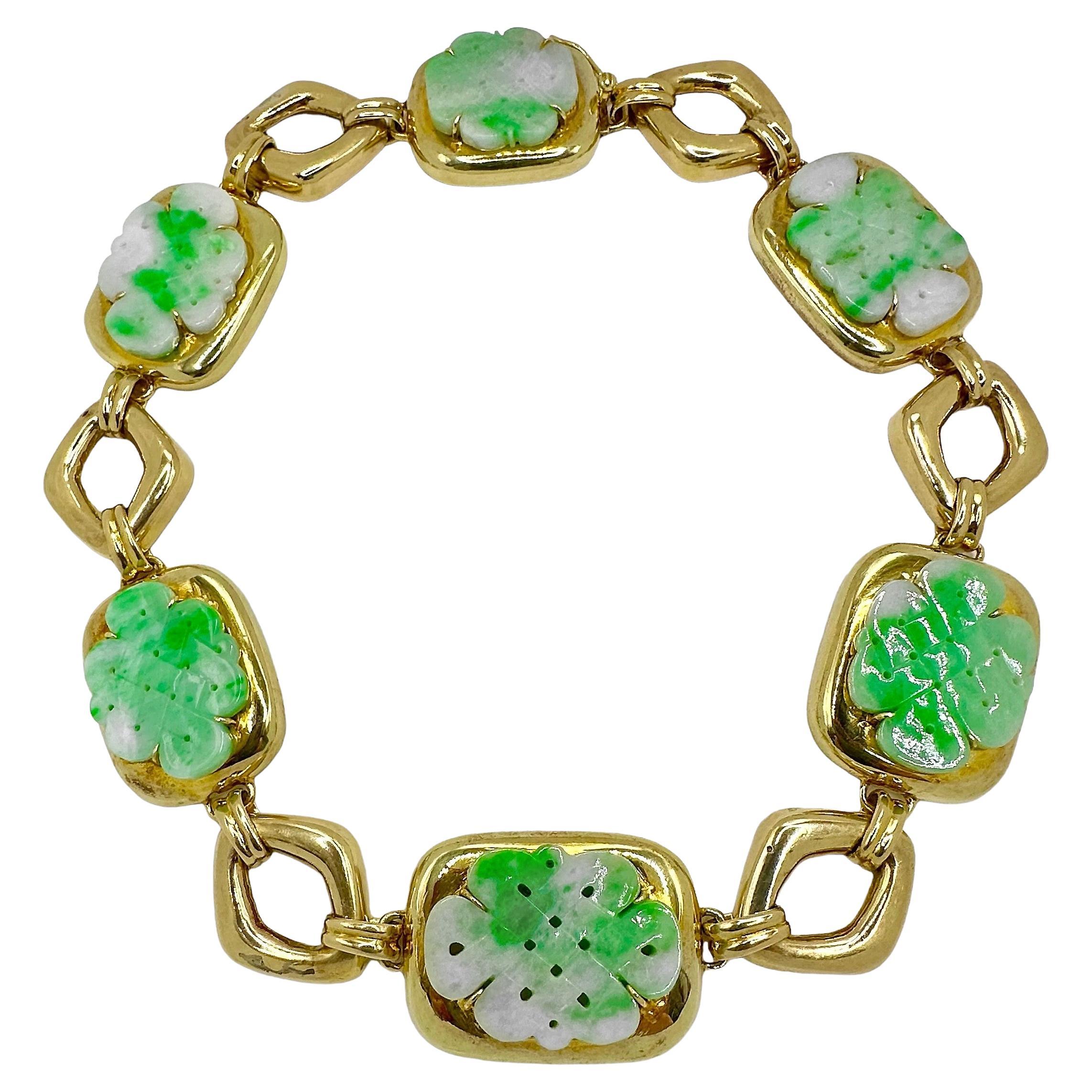 Massive and Distinctive 18K Gold and Jadeite Jade Choker Necklace by Trio For Sale