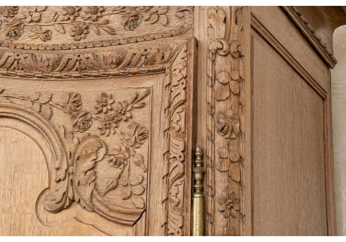 Massive and Elaborately Carved French Country Armoire 4