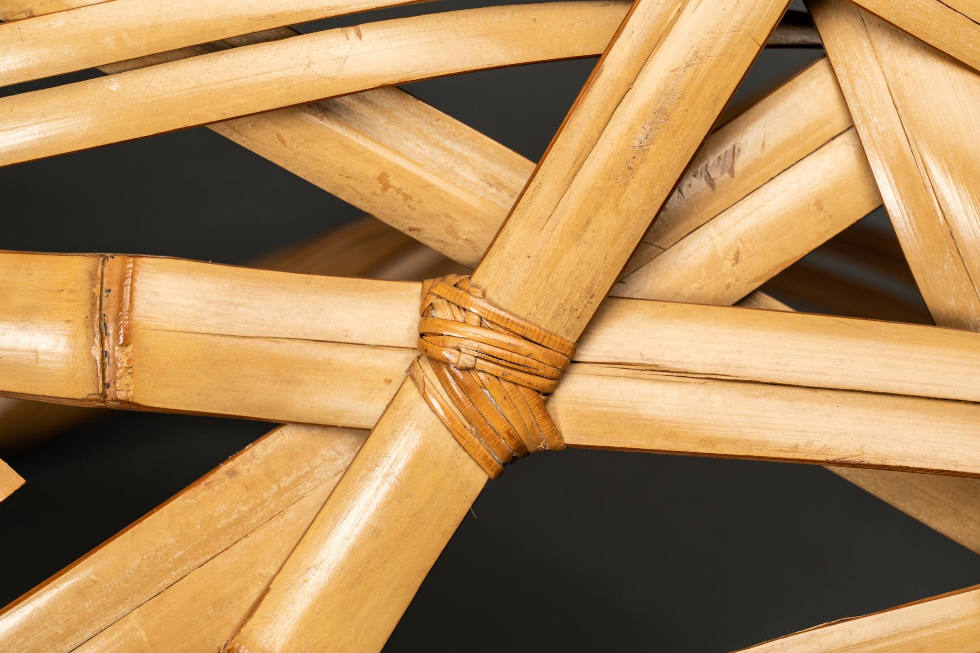 Fatto a mano Massiccio ed eccezionale hanakago di bambù giapponese (cesto di fiori Ikebana) in vendita