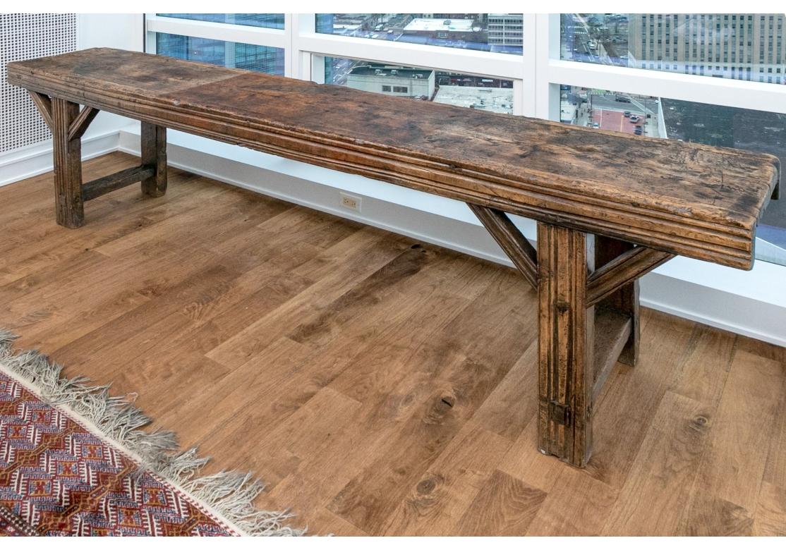 Carved Massive And Extraordinary Primitive French Hunt Board For Sale