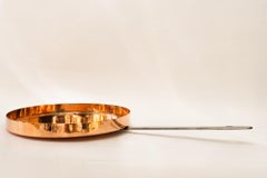 Padella di rame Art Deco massiccia, pesante e di grandi dimensioni, Vienna, anni '30 circa