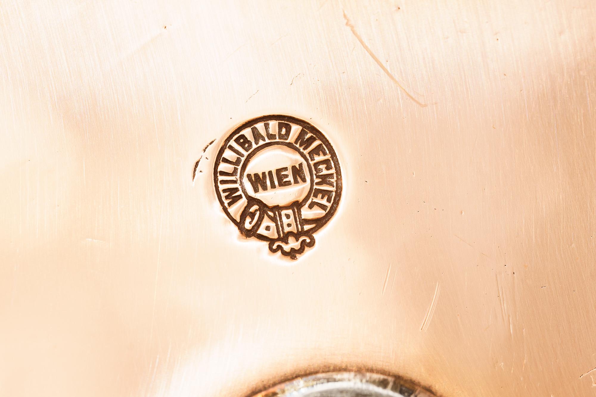 Massive und schwere und große Art Deco Kupferpfanne wien um 1930s im Angebot 1