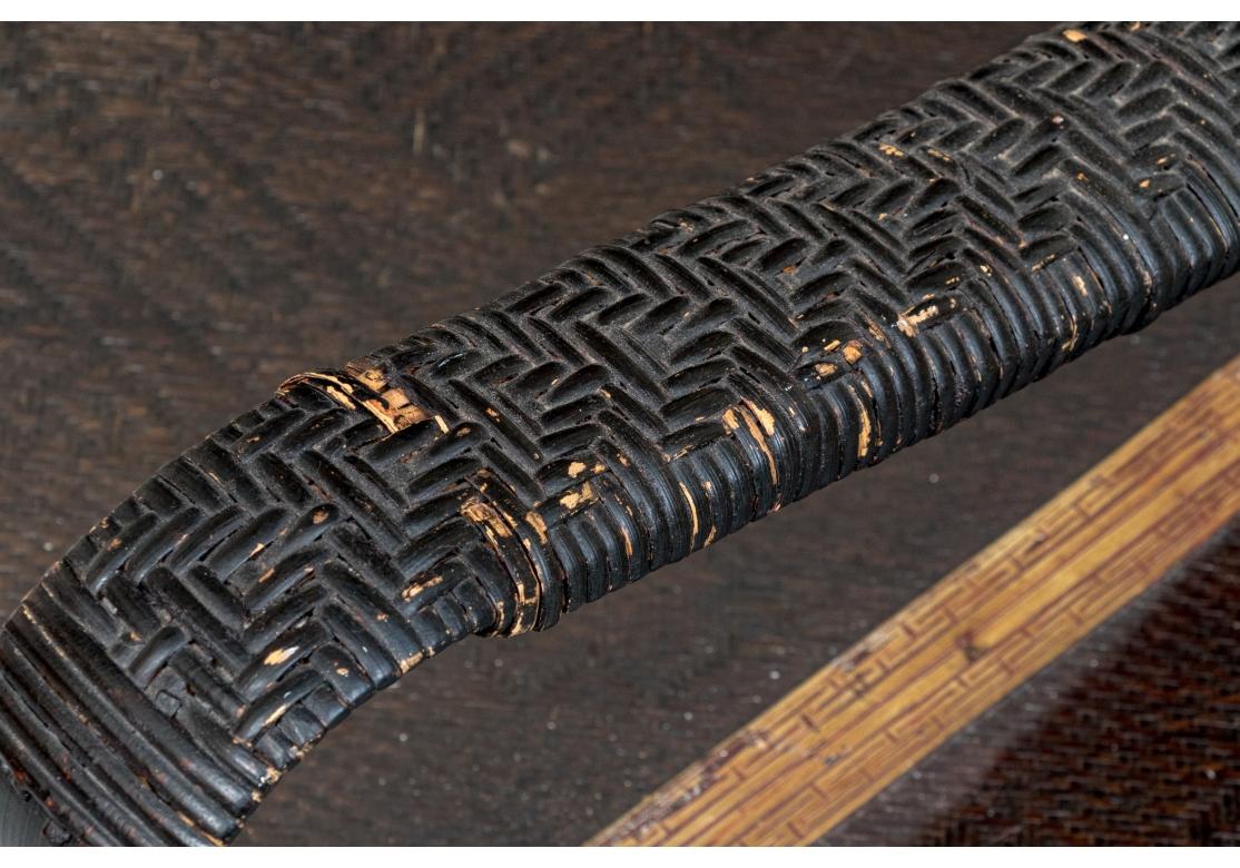 Masiva Y Magnífica Cesta China Antigua Como Mesa De Cóctel en venta 8