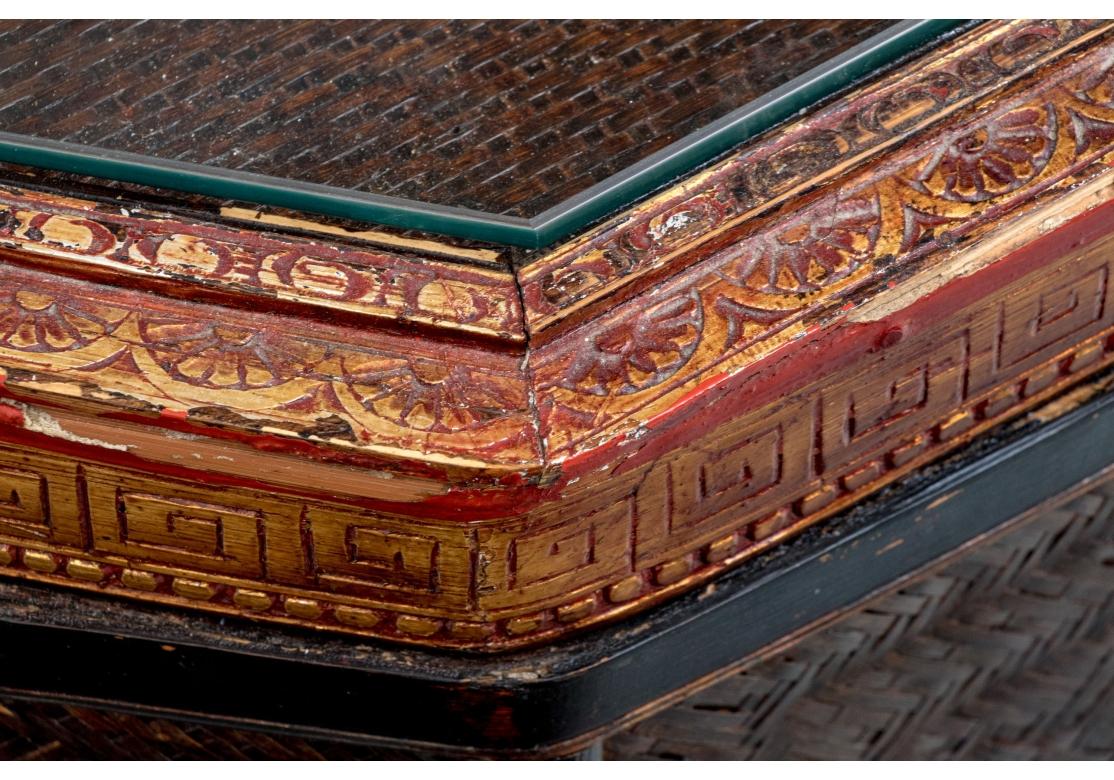 Masiva Y Magnífica Cesta China Antigua Como Mesa De Cóctel en venta 11