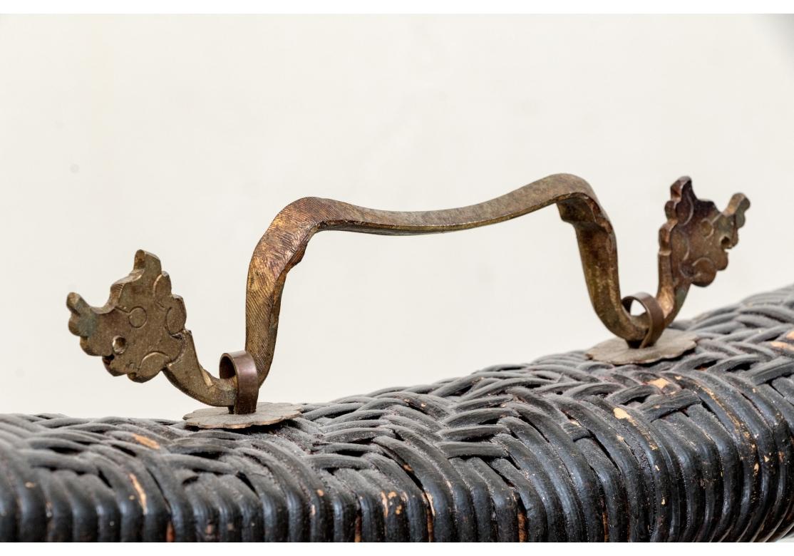 Masiva Y Magnífica Cesta China Antigua Como Mesa De Cóctel en venta 12