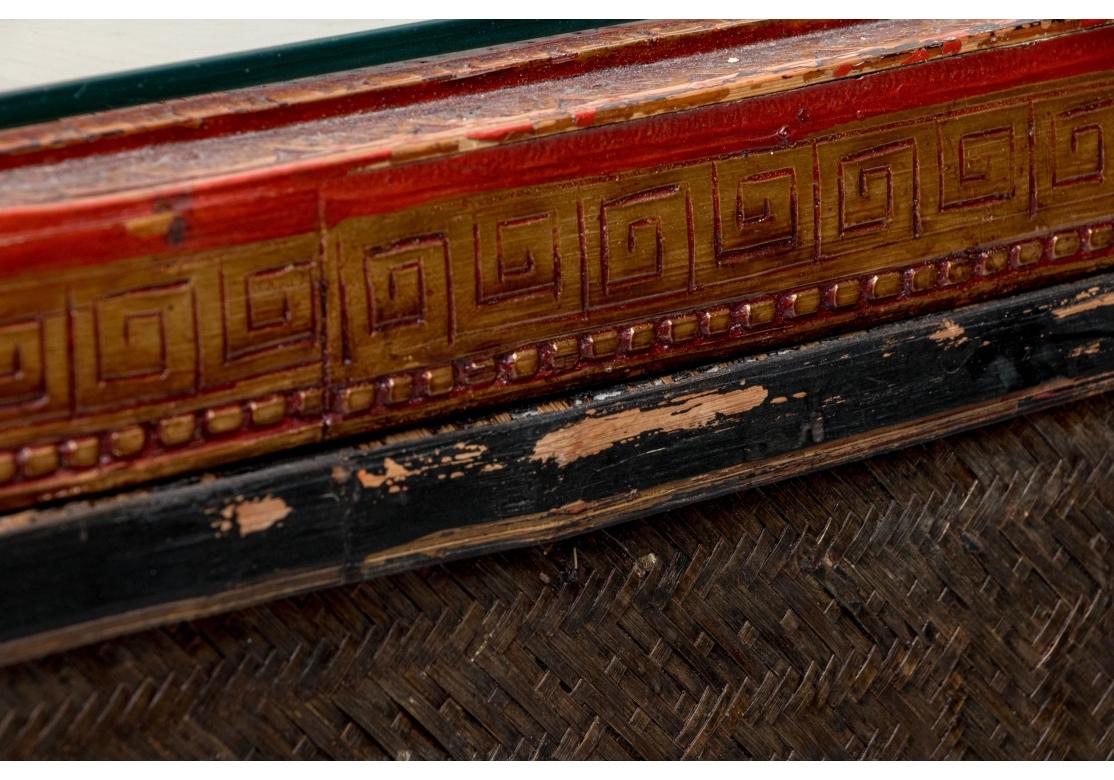 Masiva Y Magnífica Cesta China Antigua Como Mesa De Cóctel en venta 13