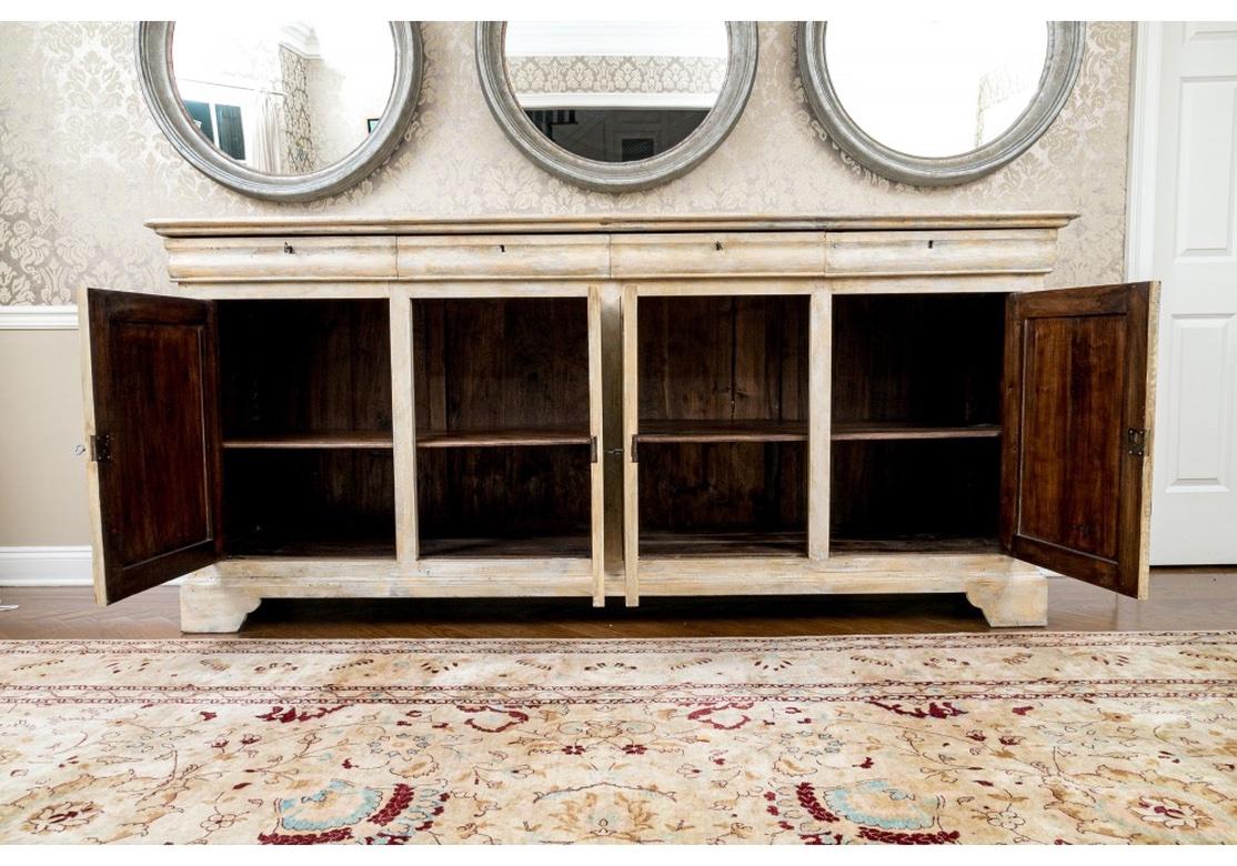 French Provincial Massive And Superb Custom Provincial French Style Painted Cabinet For Sale