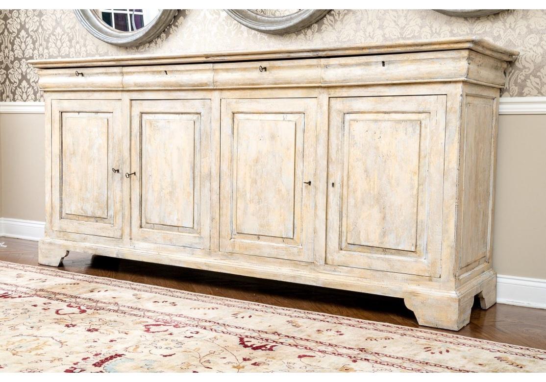 20th Century Massive And Superb Custom Provincial French Style Painted Cabinet For Sale